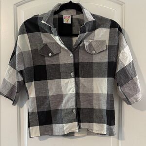 Vintage Clock House Top Button Down Shirt